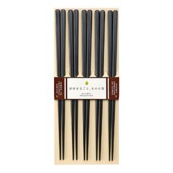 KAWAI - Ätpinnar Plain Wood 5-pack Svart